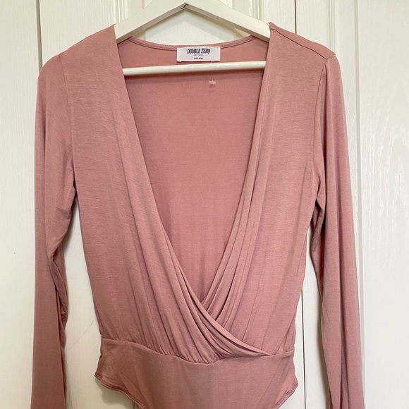 Dusty Pink Long Sleeve Bodysuit - Picture 5 of 9